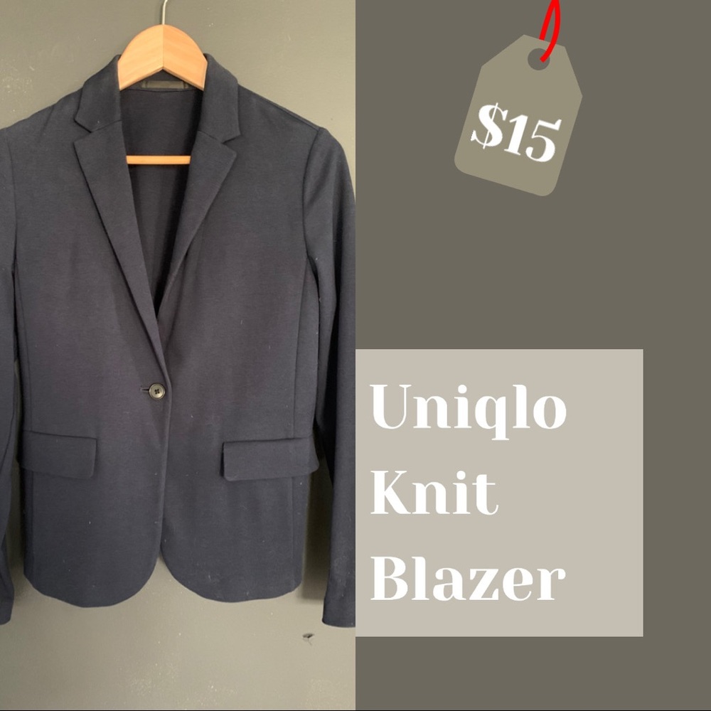 Uniqlo Knit Navy Blazer